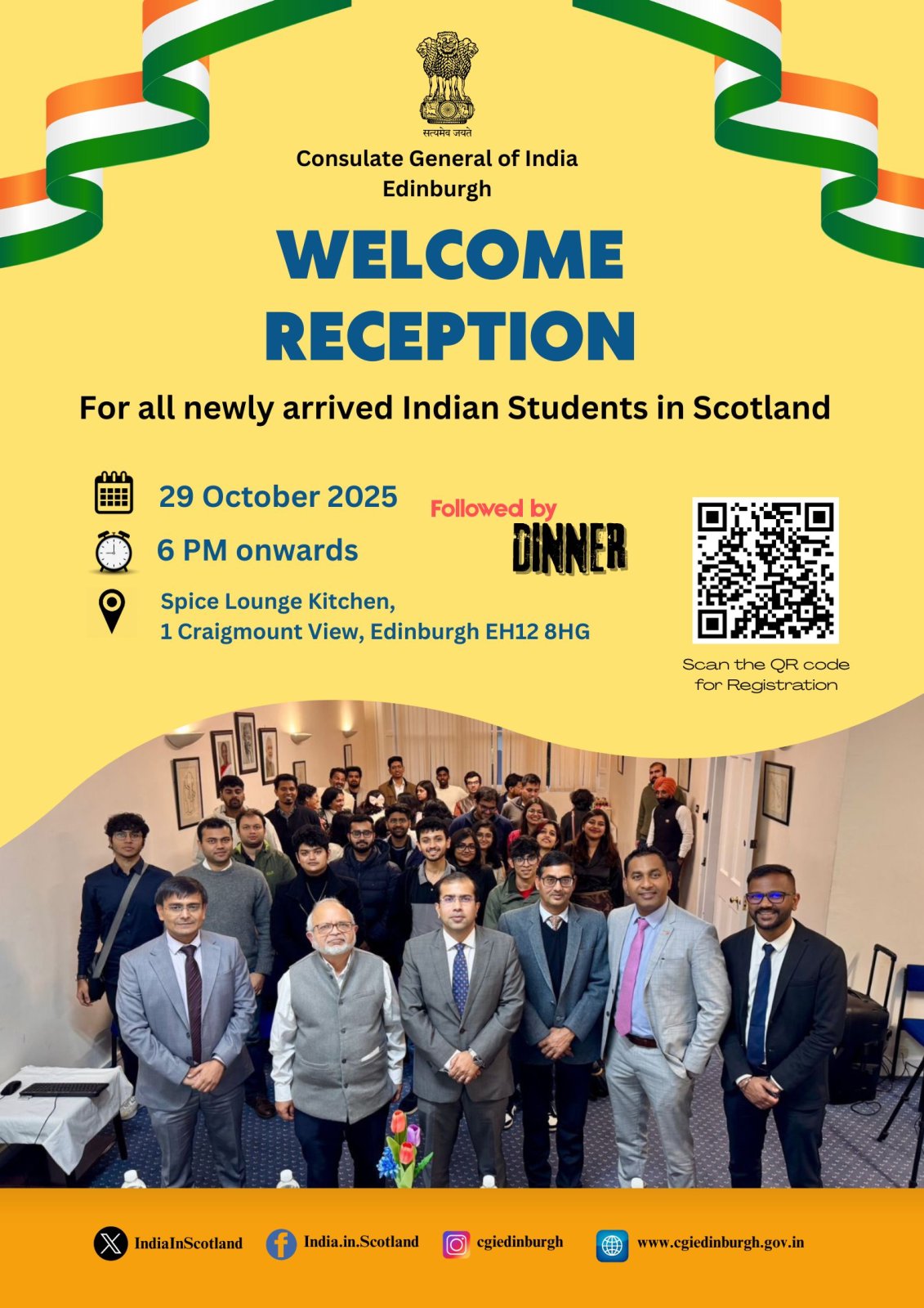 Welcome Reception for Newly Arrived Indian Students in Scotland