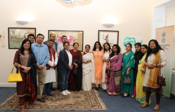 As part of AKAM celebration, the Consulate General of India, Edinburgh launched Music in Art, the exhibition of paintings by Mrs. Preeti Rana. Exhibition to run till 20 May at Consulate premises