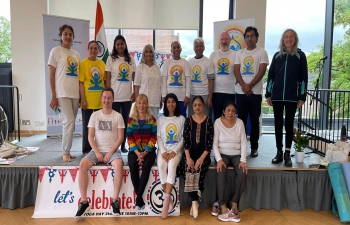 8th International day of Yoga at Bearsden, Glasgow