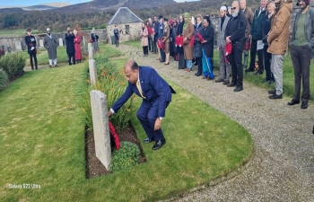  CG joined Remembrance service in memory of British Indian Army soldiers buried in Kingussie.