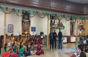Consul attended the Navaratri celebration at Hindu Mandir, Glasgow